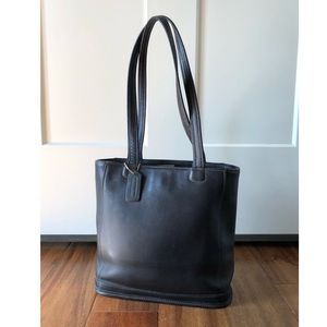 Vintage Coach Bleeker Tote Black Leather